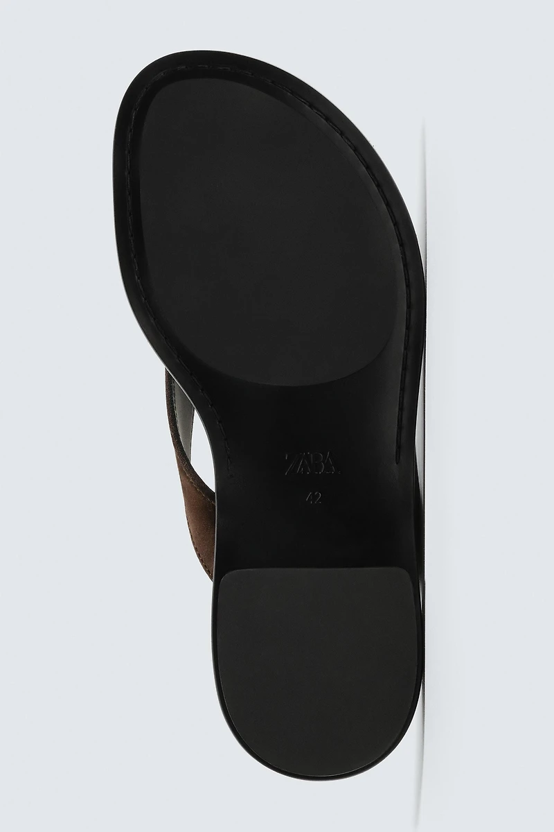 LEATHER STRAP SANDALS