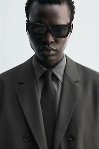 VESTE DE COSTUME CROISÉE AVEC LAINE