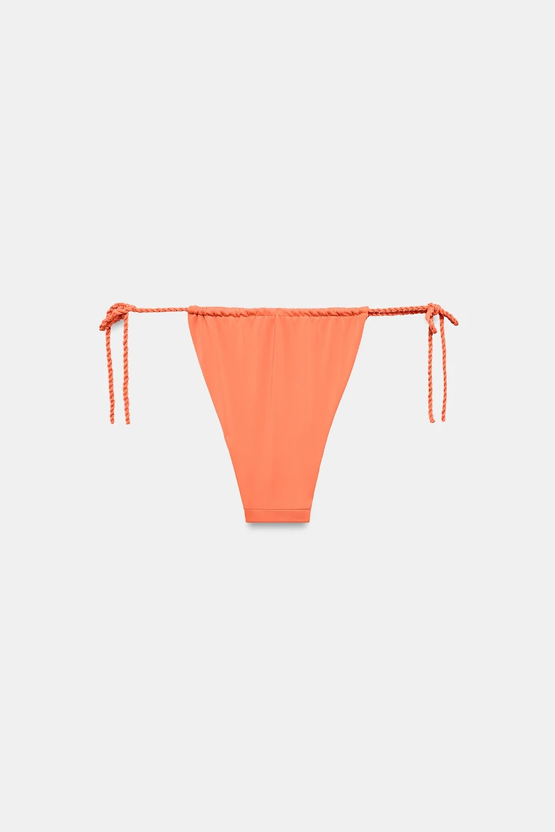 SOLID RUCHED BIKINI BOTTOMS