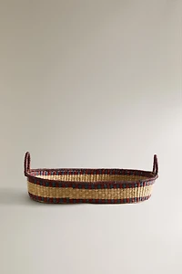 CONTRAST OVAL SEAGRASS BASKET