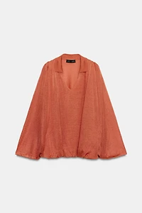 KNIT POLO COLLAR TOP