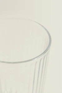 LINE-DESIGN GLASS SOFT DRINK TUMBLER