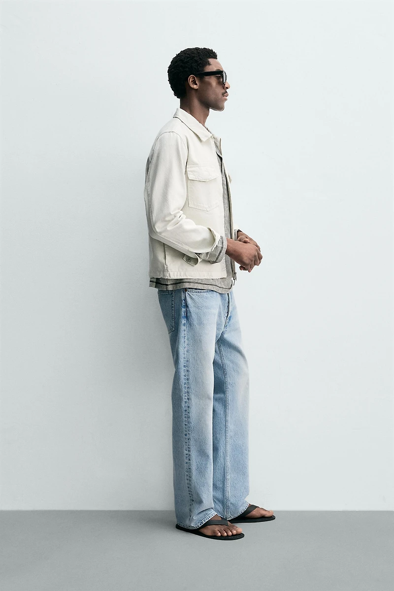ZIP-UP DENIM OVERSHIRT