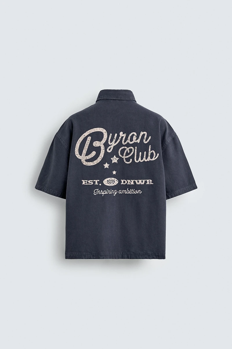 CONTRAST EMBROIDERY SHIRT