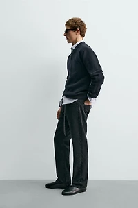 PULL EN LAINE À COL V AARON LEVINE X ZARA