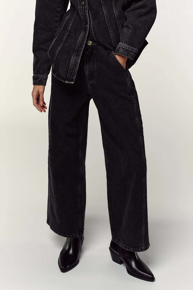 Z1975 HIGH-WAISTED CULOTTES JEANS