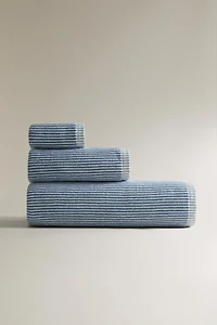 STRIPED COTTON BATH TOWEL