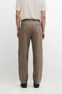 100% linen relaxed fit pants