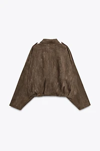 VESTE BOMBER EFFET DAIM