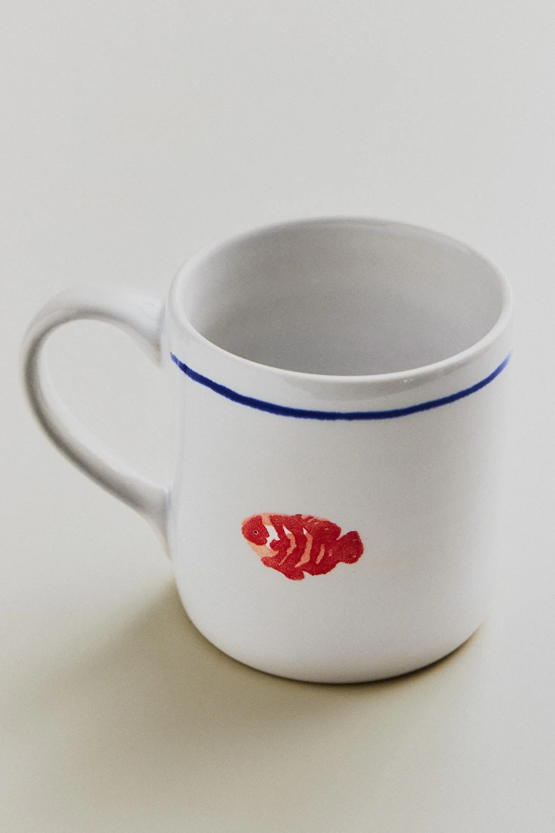 LOBSTER STONEWARE MUG