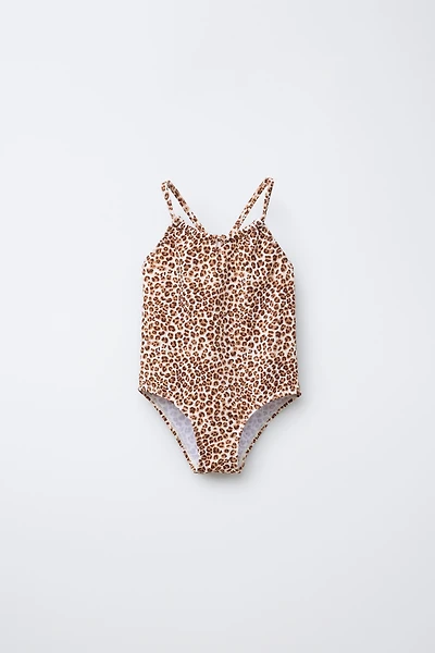 2-6 ANS/ MAILLOT DE BAIN ANIMALIER CUT OUT
