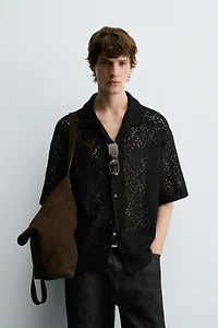 TEXTURED CROCHET SHIRT