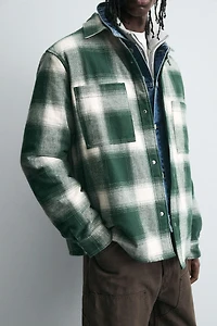 PLAID PADDED OVERSHIRT
