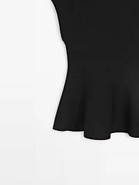 Knit top with crew neck