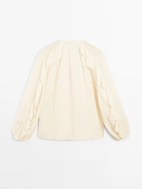 Flowing blouse with ruffles