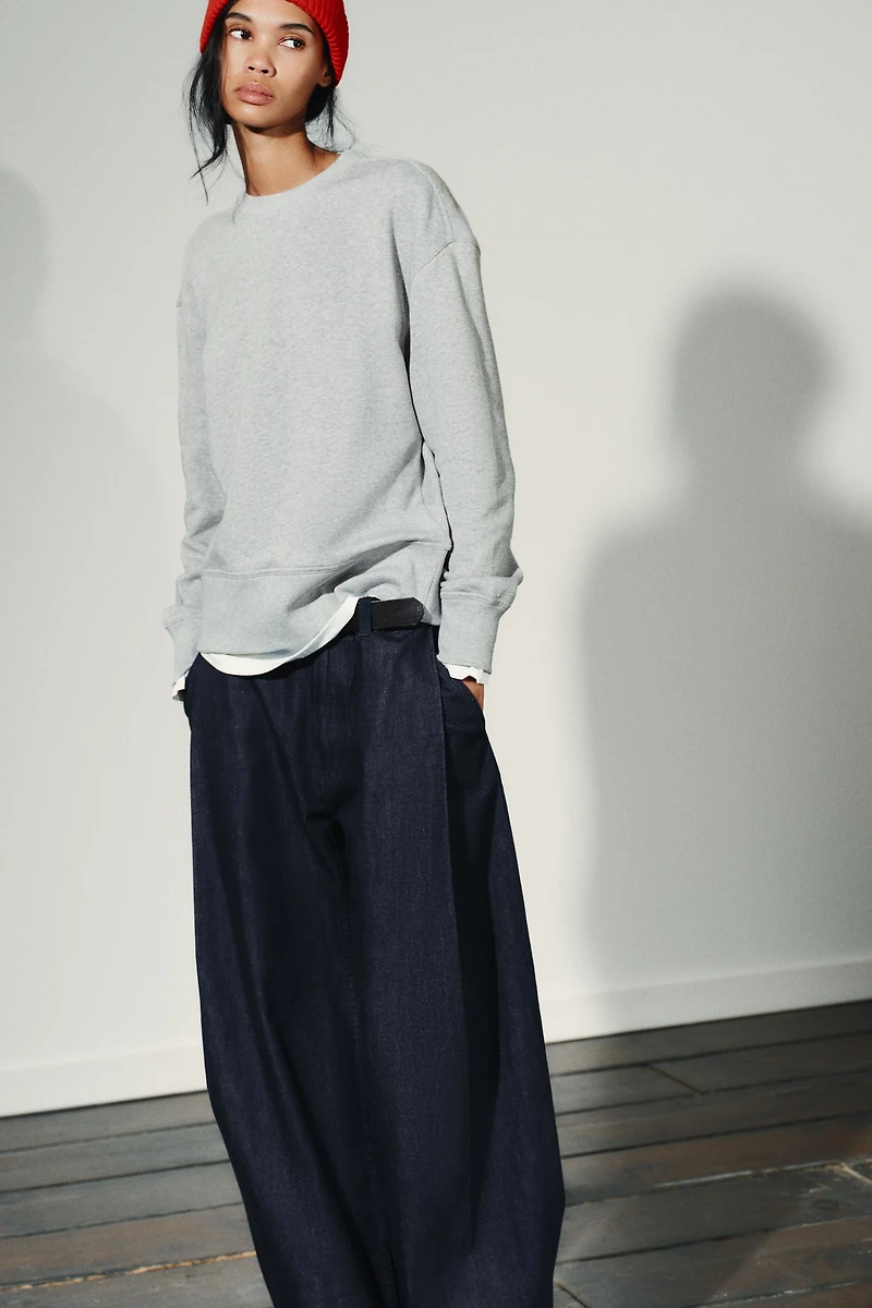 COMBINATION PLUSH SWEATSHIRT