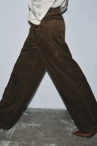 ZW COLLECTION WIDE LEG CORDUROY PANTS