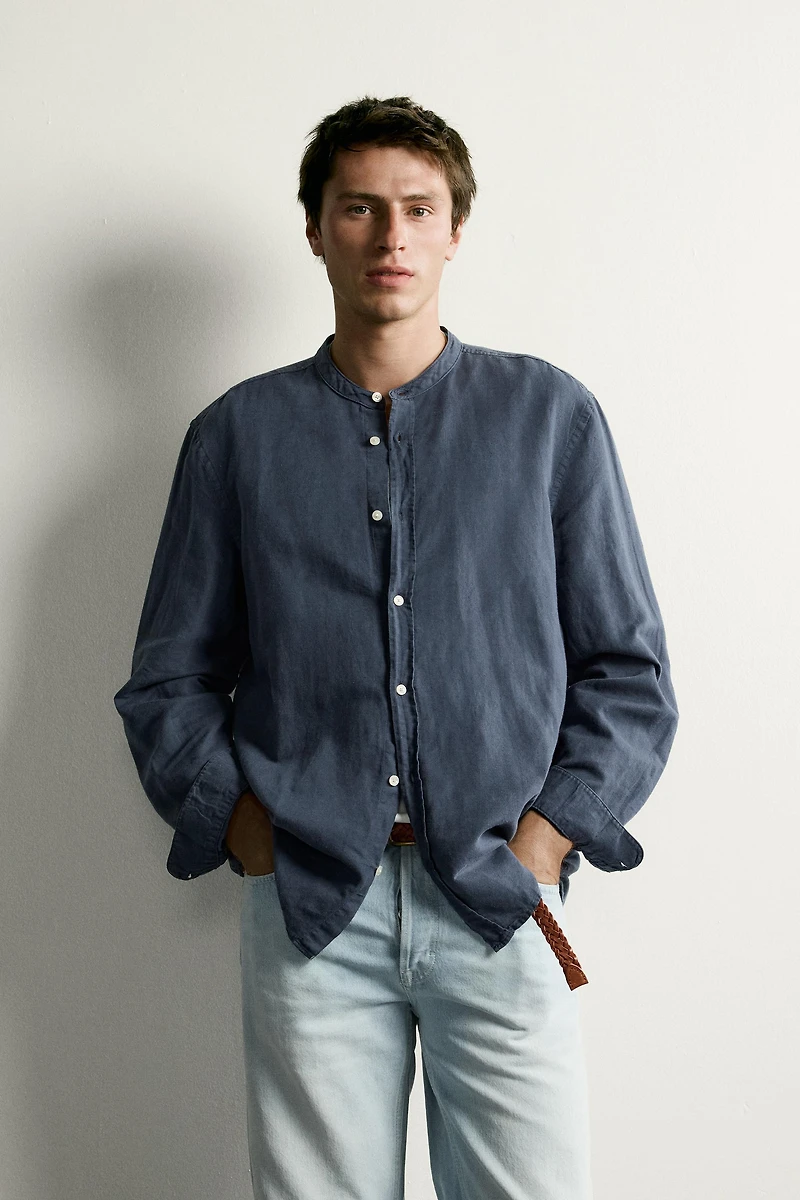 LINEN COTTON RELAXED FIT SHIRT