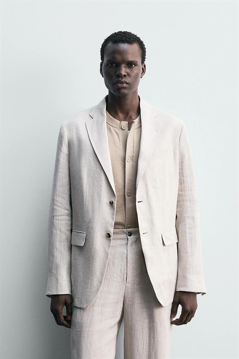 100% LINEN SUIT BLAZER