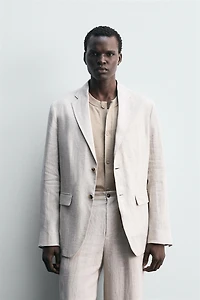 100% LINEN SUIT BLAZER