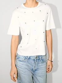 T-shirt oversize avec œillets