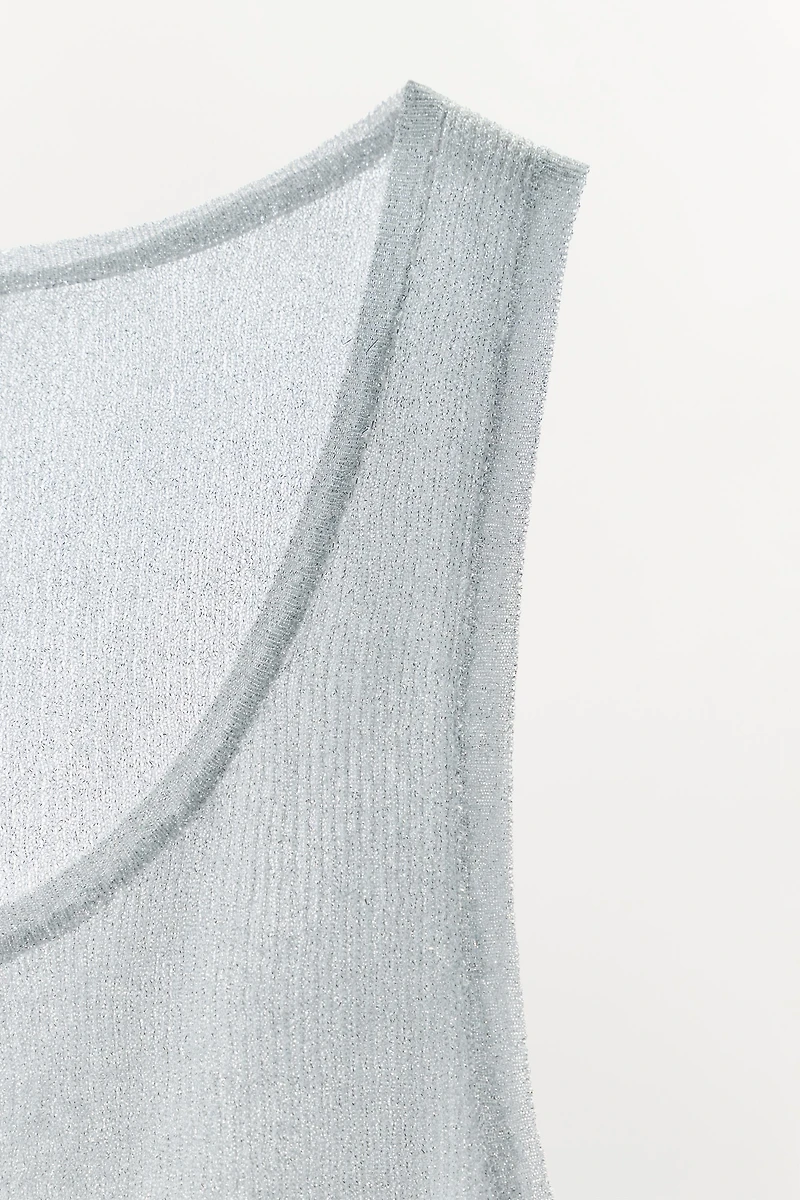 METALLIC THREAD TOP