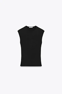 STRETCH RIB T-SHIRT