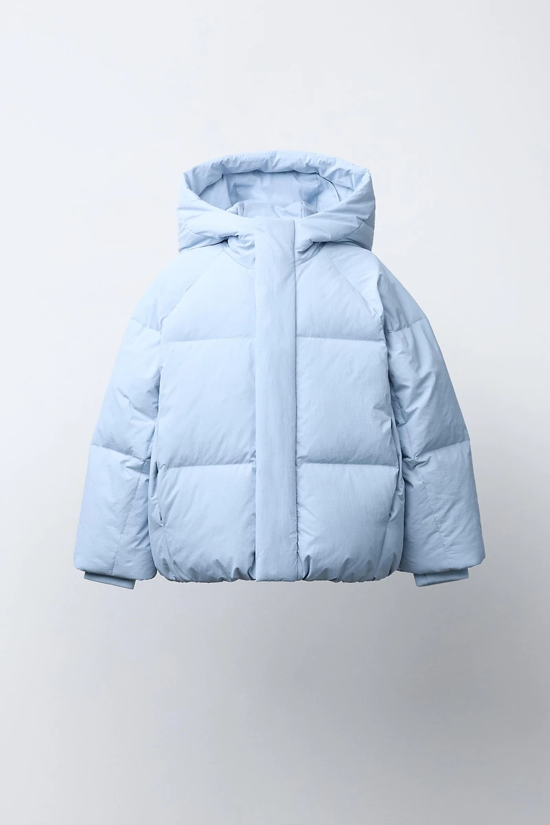 WATER REPELLENT FEATHER AND DOWN PUFFER COAT