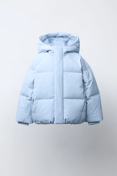 WATER REPELLENT FEATHER AND DOWN PUFFER COAT