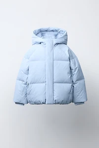 WATER REPELLENT FEATHER AND DOWN PUFFER COAT