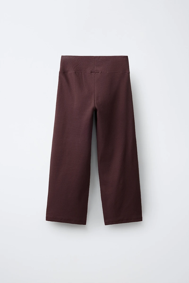 RIBBED TOP AND STRAIGHT PANTS SET