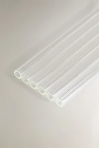 SET OF FLORAL BOROSILICATE GLASS STRAWS (SET OF 6)