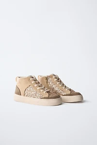 SPARKLY HIGH TOP SNEAKERS