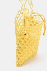 BEADED MINI BUCKET BAG