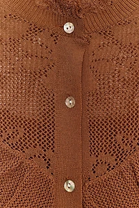 GILET ROMANTIQUE EN MAILLE POINTELLE