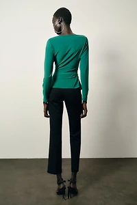 DRAPED WAIST TOP
