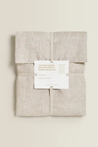 TRANSLUCENT LINEN SHOWER CURTAIN