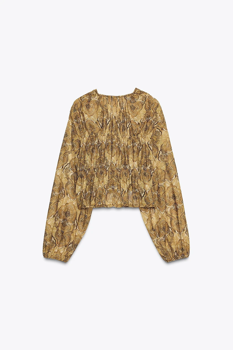 PRINTED TIE TOP