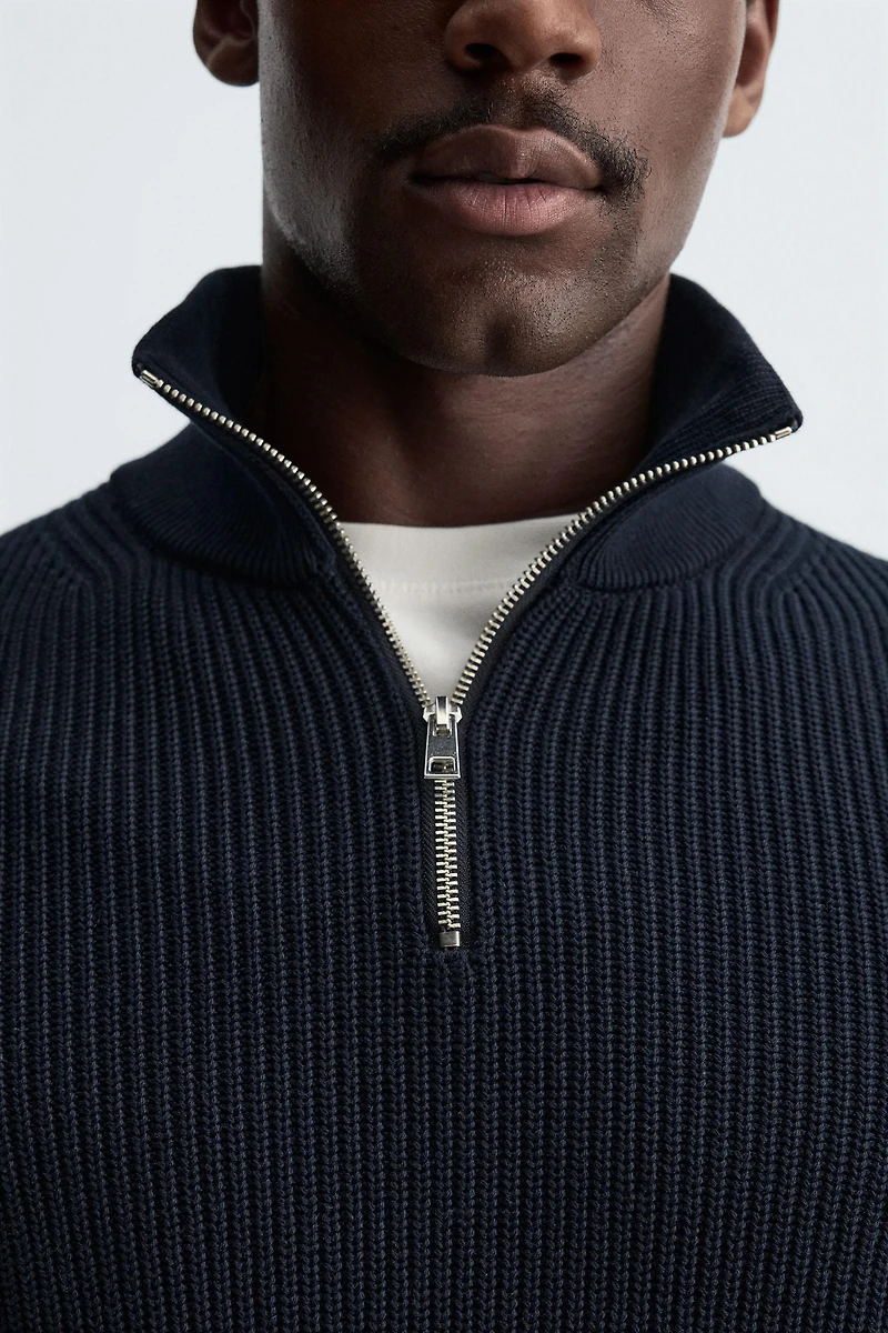 PULL COL CHEMINÉE ZIP