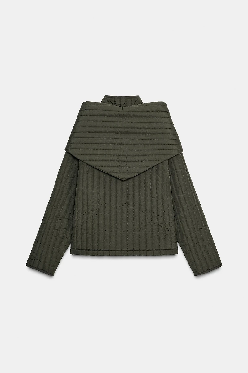 VESTE REMBOURRÉE ÉCHARPE AMOVIBLE