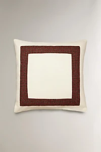CHRISTMAS LINEN PILLOWCASE WITH BORDER