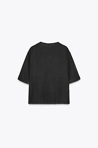 ZW COLLECTION LINEN SHORT SLEEVE TOP