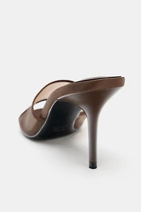 MESH HEELED SANDALS