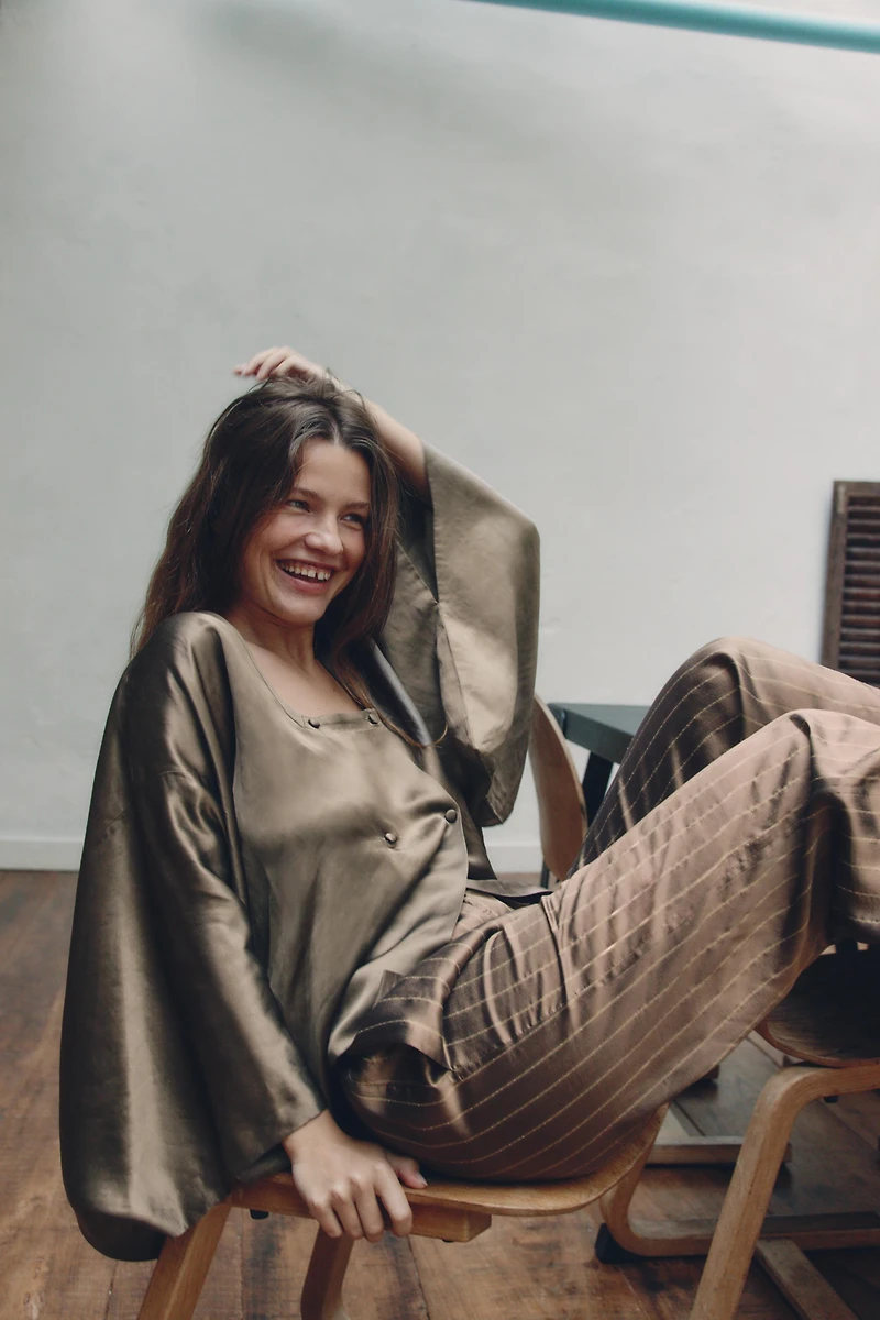 STRIPED PAJAMA PANTS