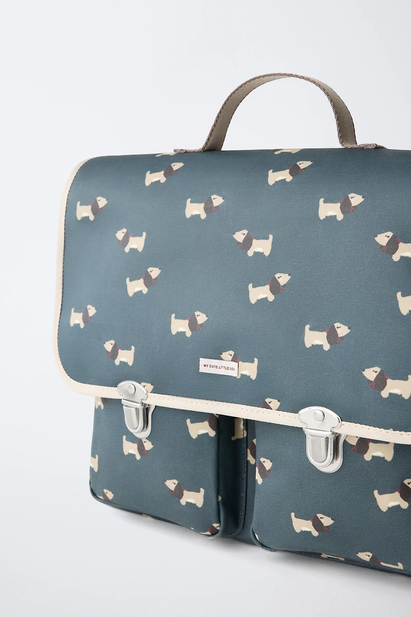 PUPPY PRINT CONVERTIBLE BACKPACK