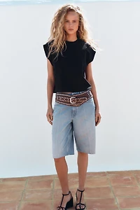 WASHED EFFECT SLEEVELESS T-SHIRT