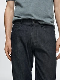 Lightweight tapered fit jeans