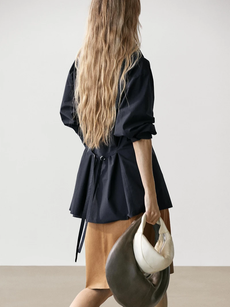 Cotton blend overshirt with pocket