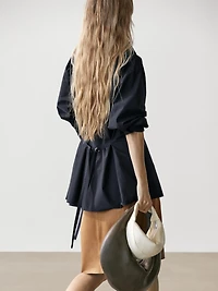 Cotton blend overshirt with pocket