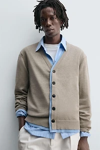 CONTRAST TRIM CARDIGAN